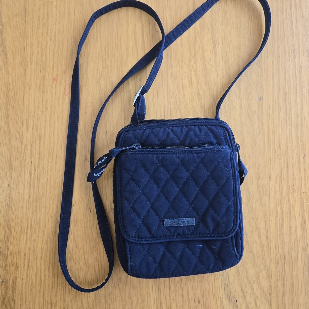 Vera Bradley Navy Quilted Crossbody Purse Bag Mini